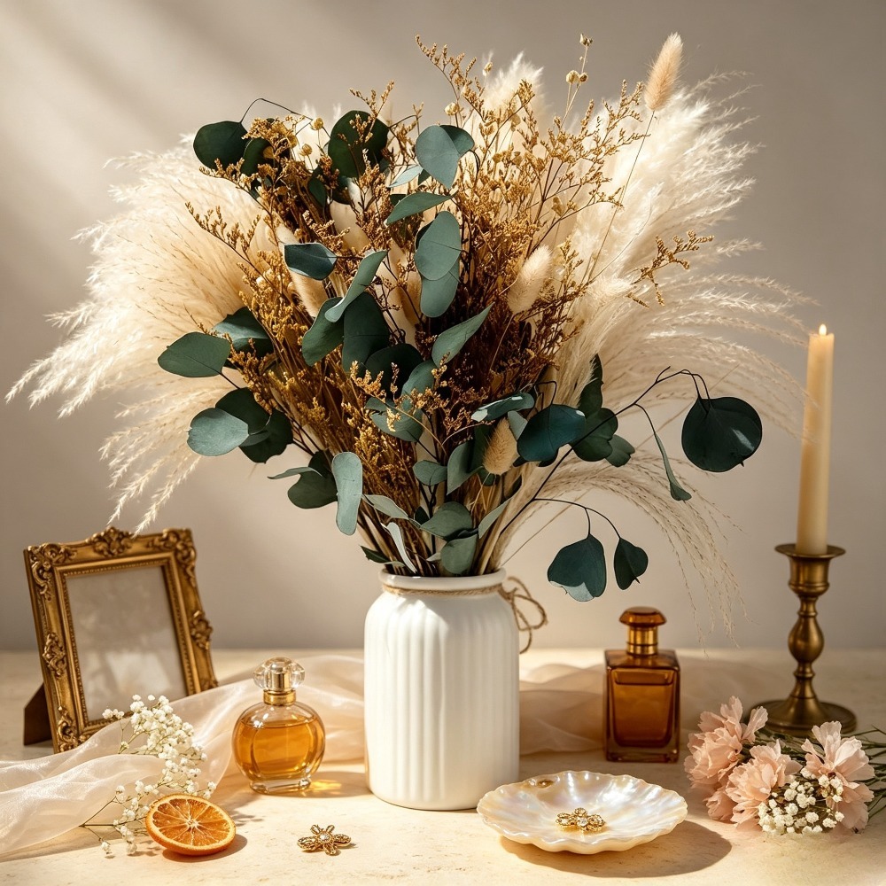 Eucalyptus Preserved - Natural Dried Pampas Grass Bouquet Preserved