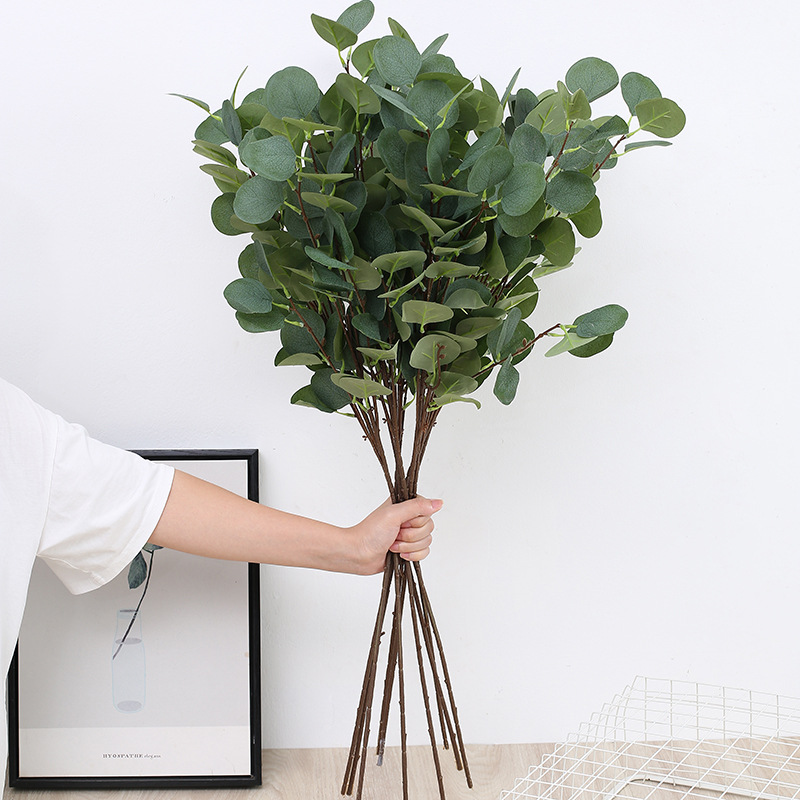 Eucalyptus Preserved - 1pcs Artificial Eucalyptus Apple Leaves Branch