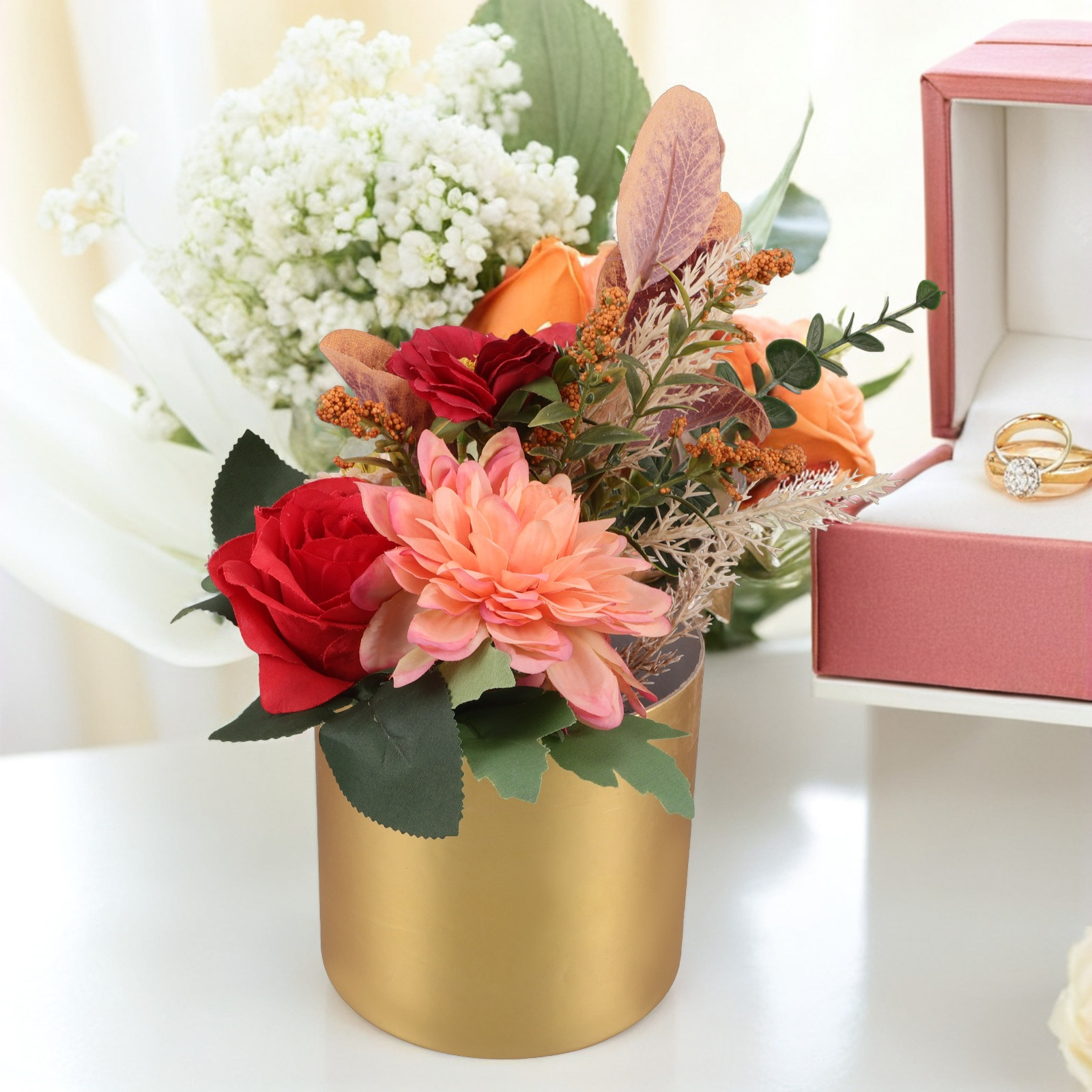 Elegant Round Floral Box Compa - Bouquet Holder Foam review and price