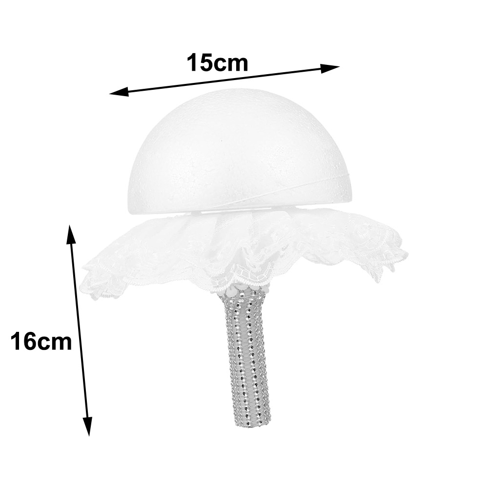 Fashion White Lace Foam Bouque - Bouquet Holder Foam review and price